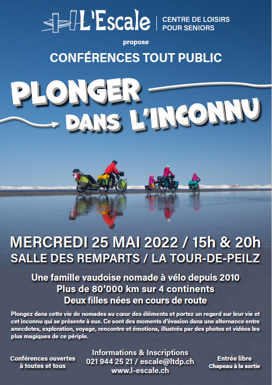 Bientôt: Conférence "Plonger dans l'inconnu"